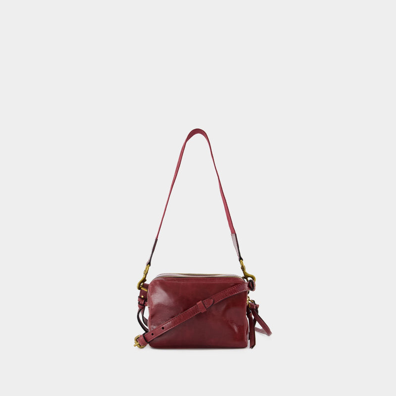 Wardy Camera Gd Crossbody - Isabel Marant - Leather - Burgundy