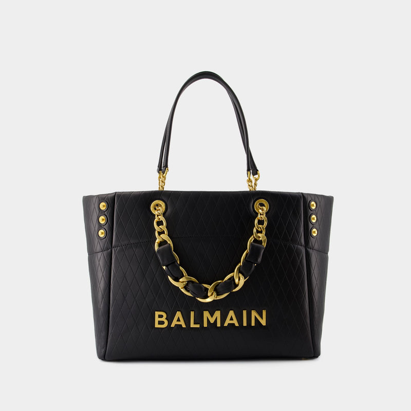 1945 Shoulder Bag - Balmain - Leather - Black