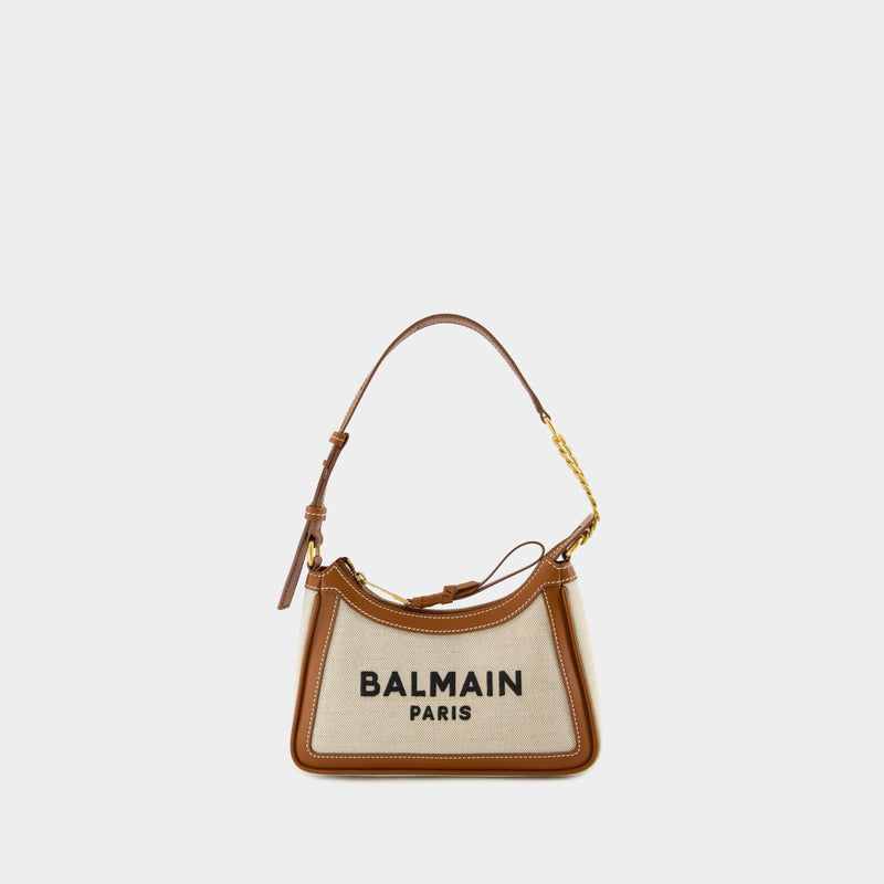 B-Army Shoulder Bag - Balmain - Canvas - White/Brown