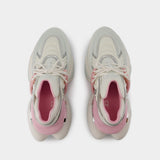 Unicorn Wave Sneakers - Balmain - Leather - White/Pink