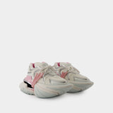 Unicorn Wave Sneakers - Balmain - Leather - White/Pink