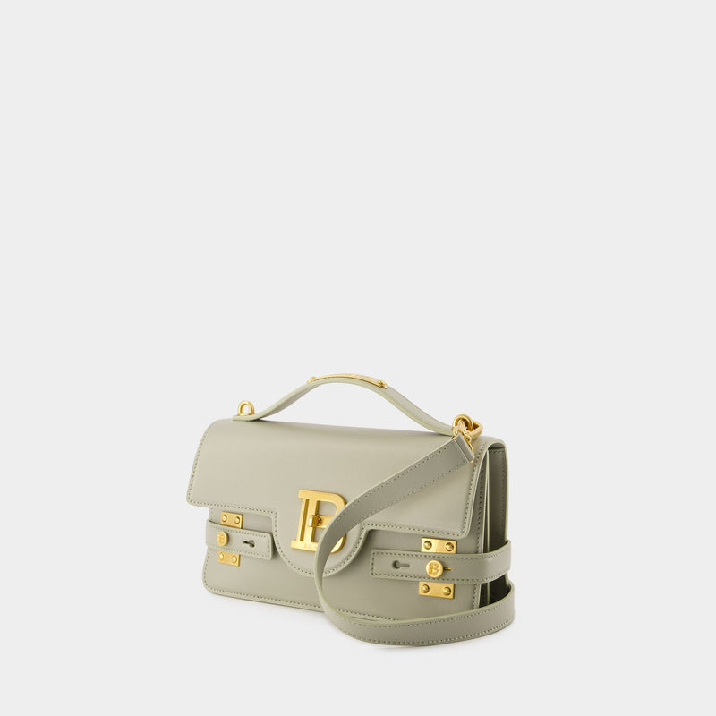 B-Buzz 24 Shoulder Bag - Balmain - Leather - Olive Green