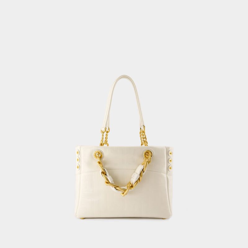 1945 Small Shopper Bag - Balmain - Leather - Beige