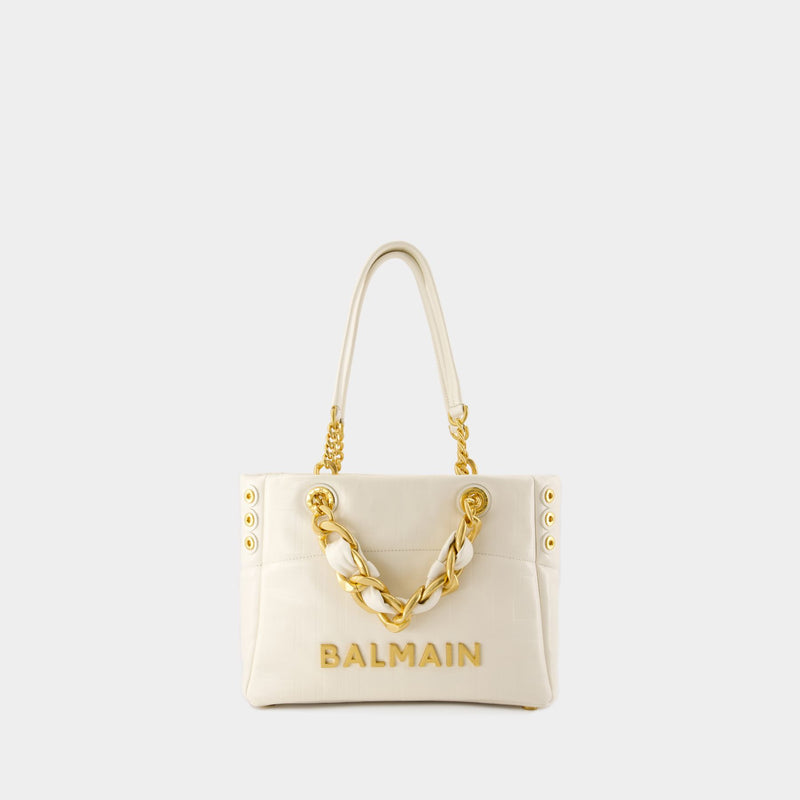 1945 Small Shopper Bag - Balmain - Leather - Beige