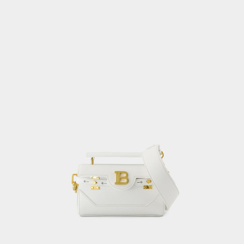 B-Buzz 19 Purse - Balmain - Leather - White