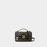 B-Buzz Shoulder 24 Purse - Balmain - Cotton - Ivory/Black