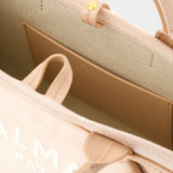 B-Army Small Shopper Bag - Balmain - Leather - Pink