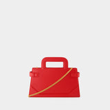 B-Buzz Small Top Handle Purse - Balmain - Leather - Red