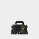 B-Buzz Small Top Handle Crossbody - Balmain - Leather - Black