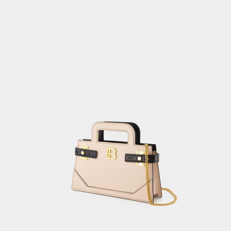 B-Buzz Small Top Handle Crossbody - Balmain - Leather - Neutral