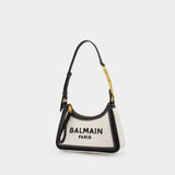 B-Army Shoulder Bag - Balmain - Raffia - Neutral/Black