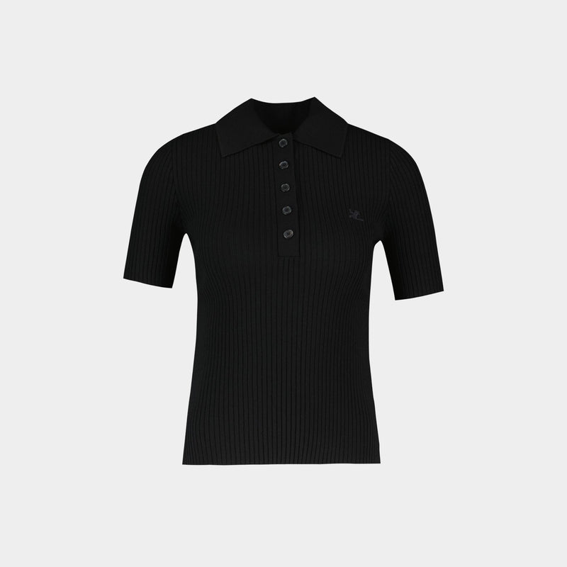 Signature Polo - Courreges - Cotton - Black