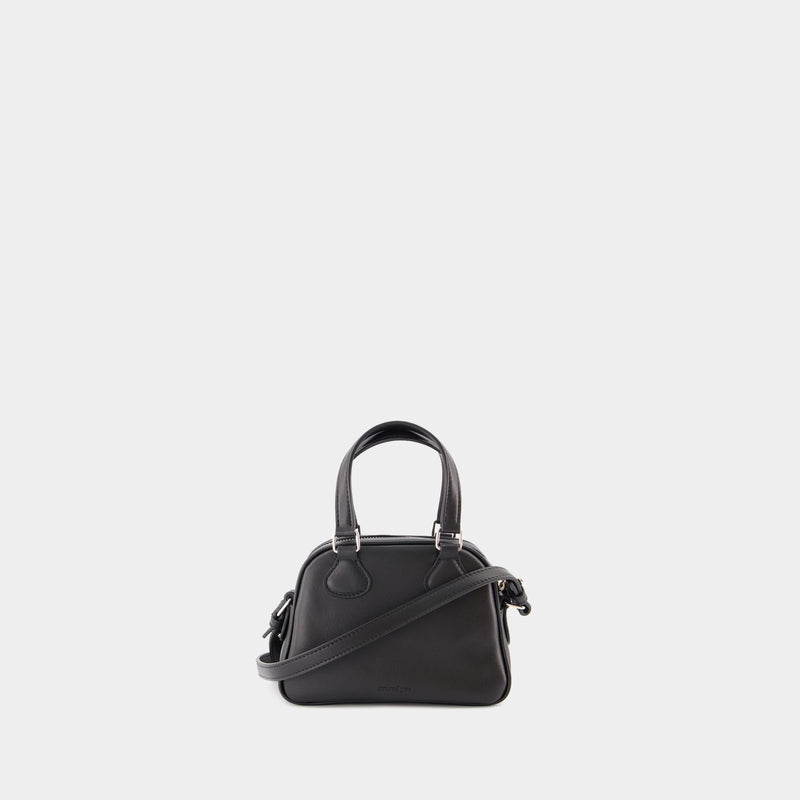 Reedition Mini Bowling Bag - Courreges - Leather - Black