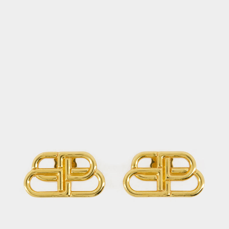 Bb Stud S Earrings - Balenciaga - Metal - Gold