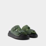 Rubber Sandals - Alexander McQueen - Calfskin - Khaki