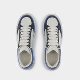 Retro Oversized Sneakers - Alexander McQueen - Leather - Blue