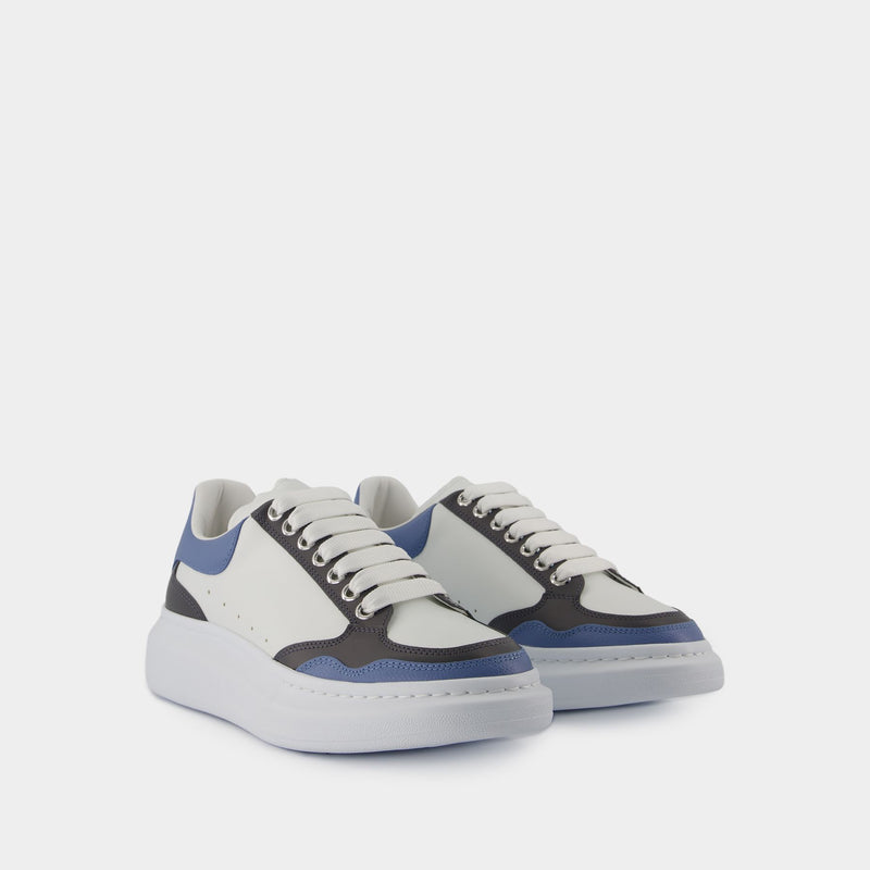 Retro Oversized Sneakers - Alexander McQueen - Leather - Blue