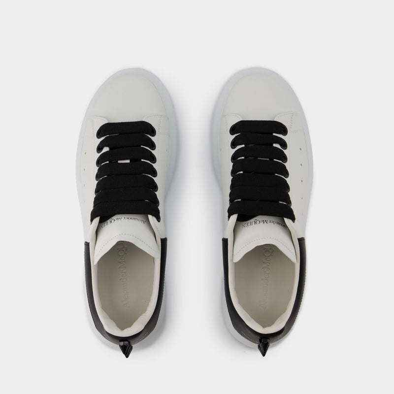 Oversized Sneakers - Alexander McQueen - Leather - White/Black