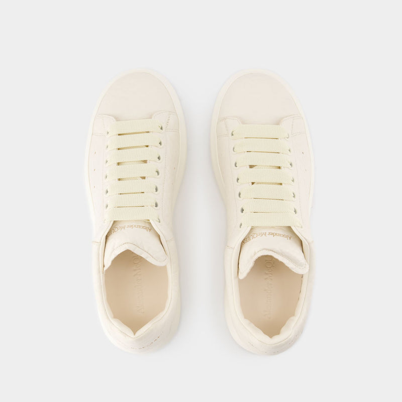 Oversized Sneakers - Alexander McQueen - Leather - White