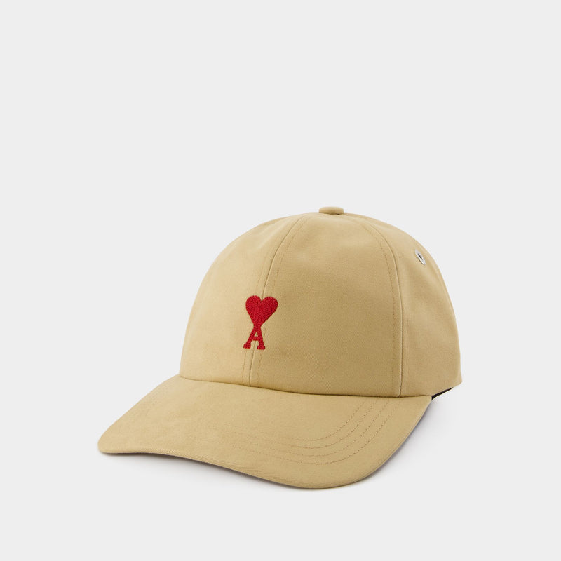 Red Adc Cap - AMI Paris - Cotton - Beige