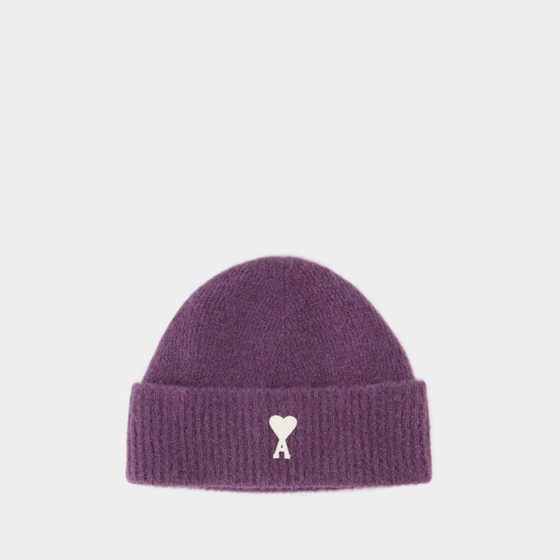 Off White Adc Beanie - AMI Paris - Wool - Purple