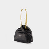 Crush Tote S Shoulder Bag - Balenciaga - Leather - Black