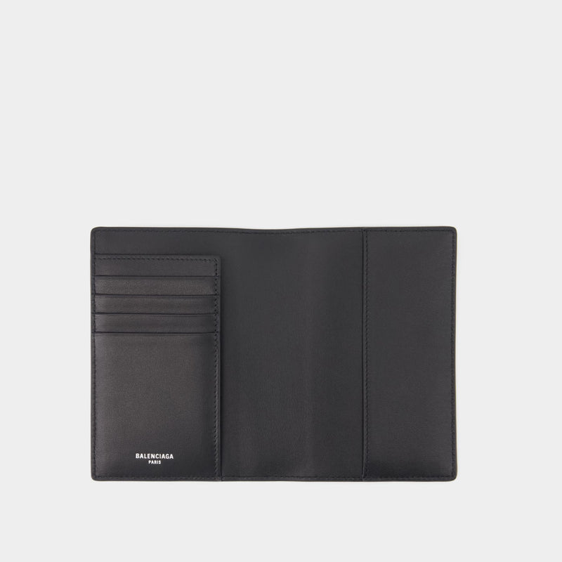 Passport Holder - Balenciaga - Leather - Black