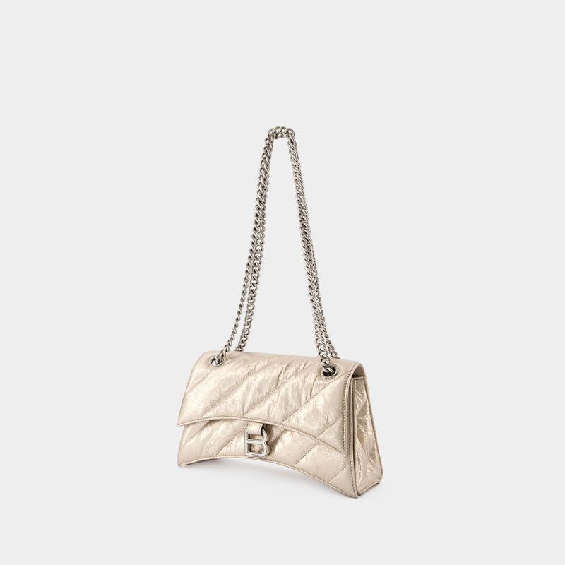 Crush Chain S Crossbody - Balenciaga - Leather - Beige