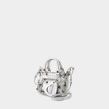 Neo Cagole Tote Mini Crossbody - Balenciaga - Leather - Silver