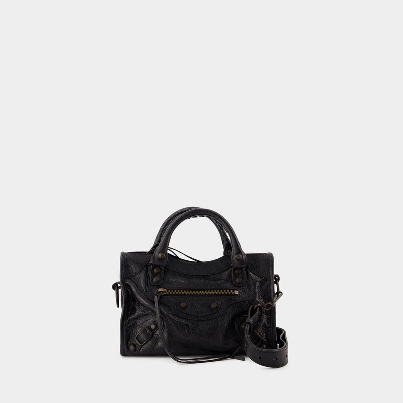 Le City Mini Purse Balenciaga Leather Black