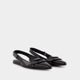 Sling Back Racer Vinyl - Courreges - Leather - Black