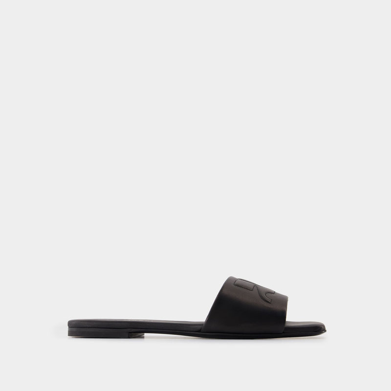 Heritage Shadow Sandals - Courreges - Leather - Black