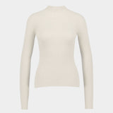 Mockneck Sweater - Courreges - Cotton - White