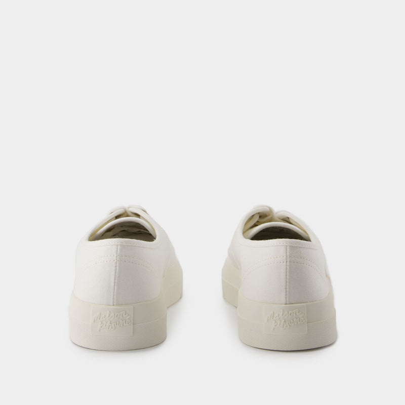 Lace Up Sneakers - Maison Kitsune - Cotton - White