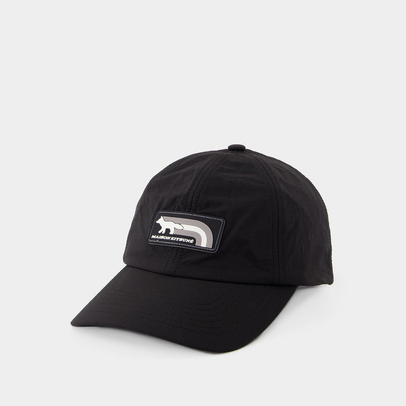 Flash Fox 6p Cap - Maison Kitsune - Cotton - Black