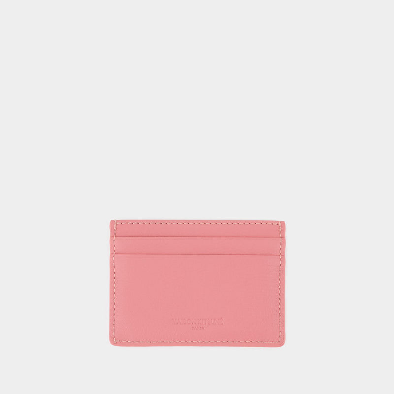 Cloud Cardholder - Maison Kitsune - Leather - Pink