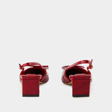 Les Slingbacks Duelo B Pumps - Jacquemus - Leather - Red