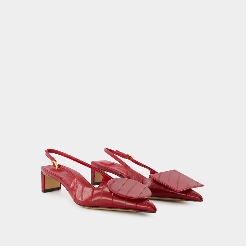 Les Slingbacks Duelo B Pumps - Jacquemus - Leather - Red