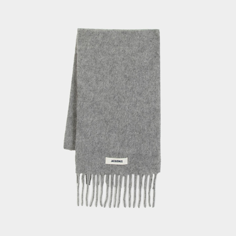 L'echarpe Carro Scarf - Jacquemus - Wool - Grey