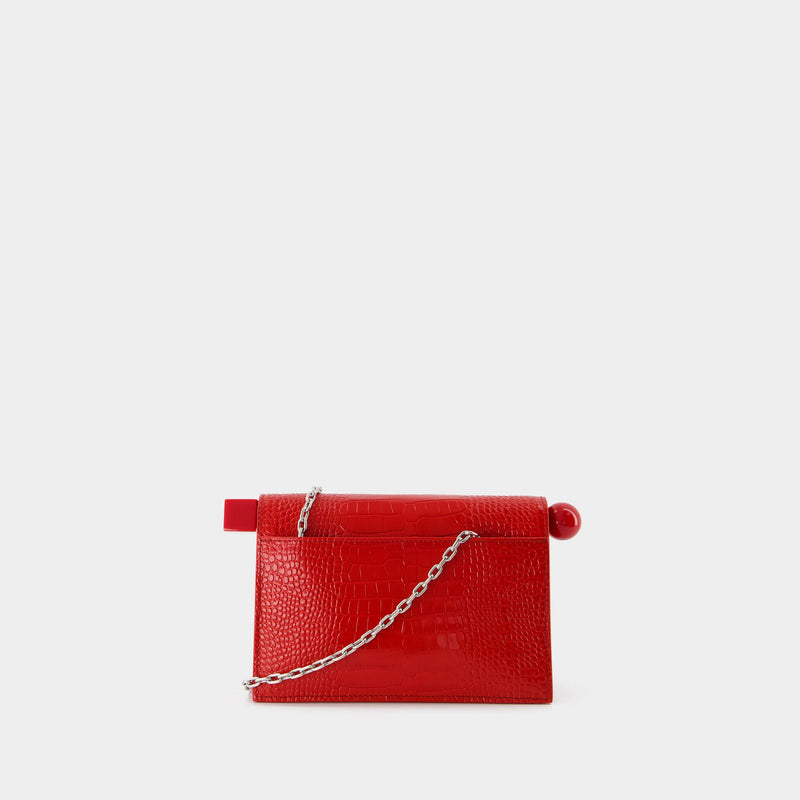 La Petite Pochette Rond C Clutch - Jacquemus - Leather - Red