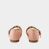 Uma Eyelet Ballerinas - Aeyde - Silk - Pink