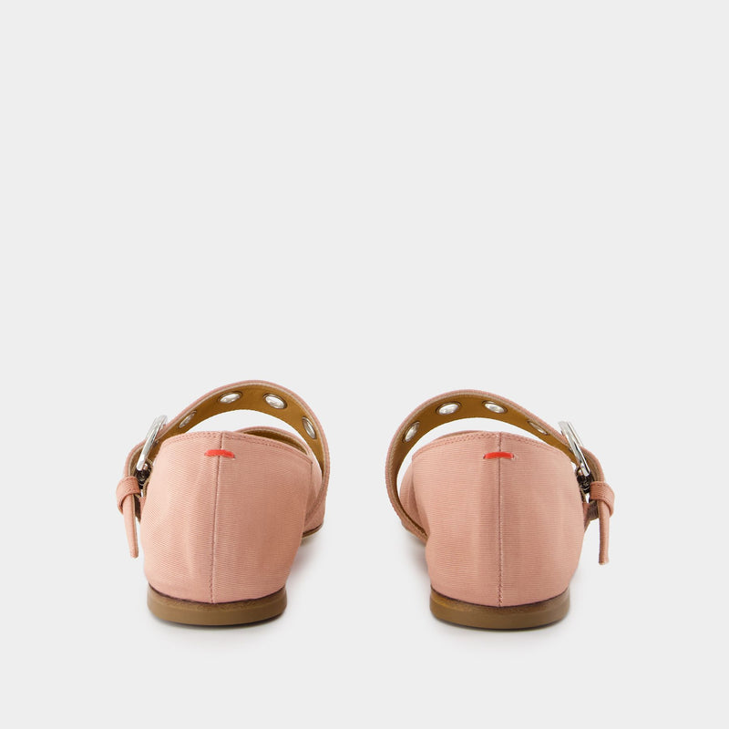 Uma Eyelet Ballerinas - Aeyde - Silk - Pink