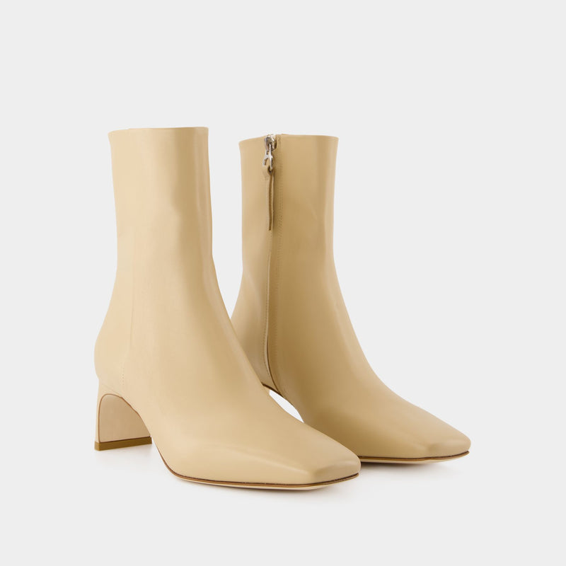 Tabitha Ankle Boots - Aeyde - Leather - Latte