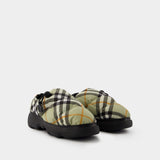 Pillow Low Mules - Burberry - Nylon - Beige