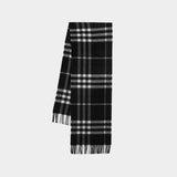 Giant Check Scarf - Burberry - Cashmere - Black