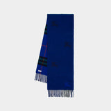 Logo Scarf - Burberry - Cashmere - Blue