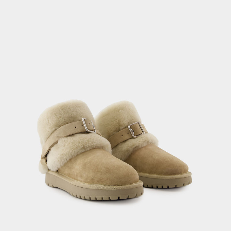 Snug Boots - Burberry - Leather - Beige