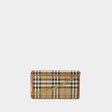 Hannah Wallet On Chain - Burberry - Synthetic Leather - Beige