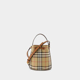 Drawstring Bucket Bag - Burberry - Synthetic Leather - Brown