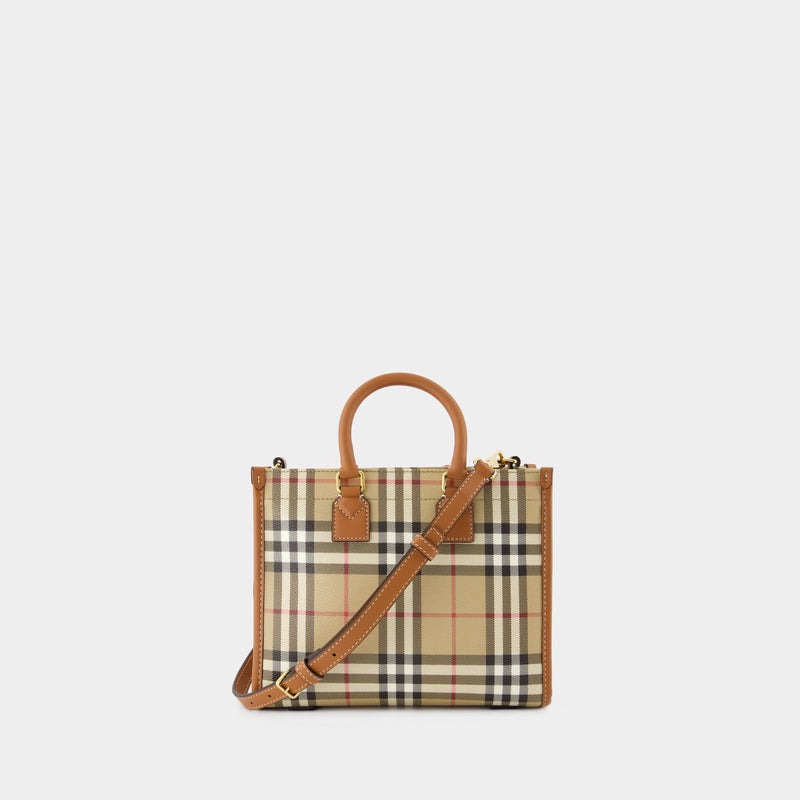 Mini Freya Shopper Bag - Burberry - Synthetic Leather - Brown